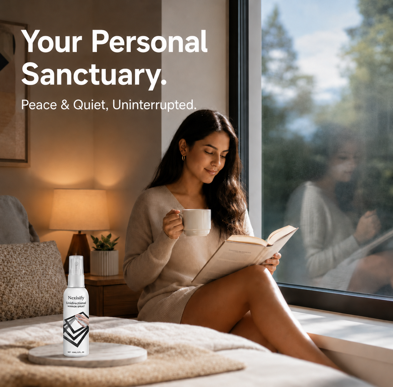 69% OFF Reflective Window Spray | Unidirectional Mirror Privacy Shield for Home & Car