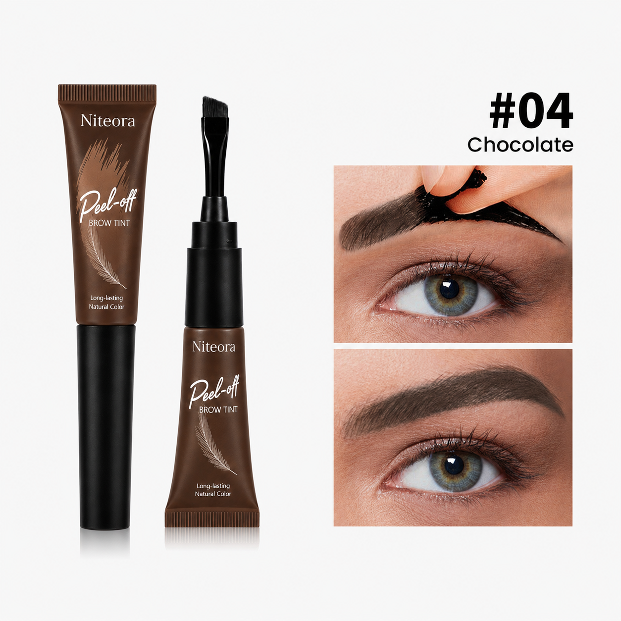 🔥 BEST SELLER | Niteora™ Waterproof Peel-Off Brow Tint Naturally Defined Brows That Last For Days — No Daily Makeup Needed