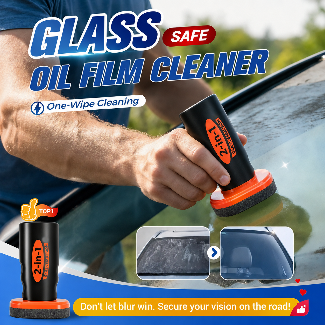 See Clearly Again — Remove Stubborn Oil Film in Minutes