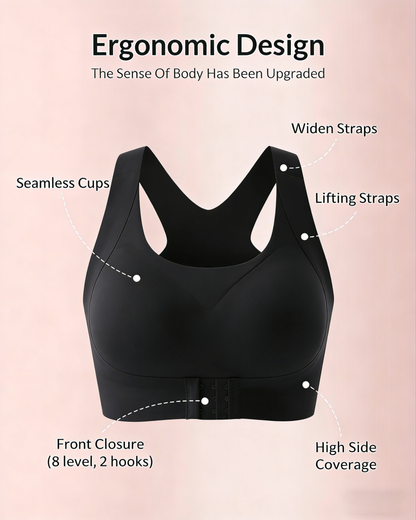 🔥LAST DAY PROMOTION - 50% OFF | Niteora Front Closure Cross-Back Wireless Posture Bra