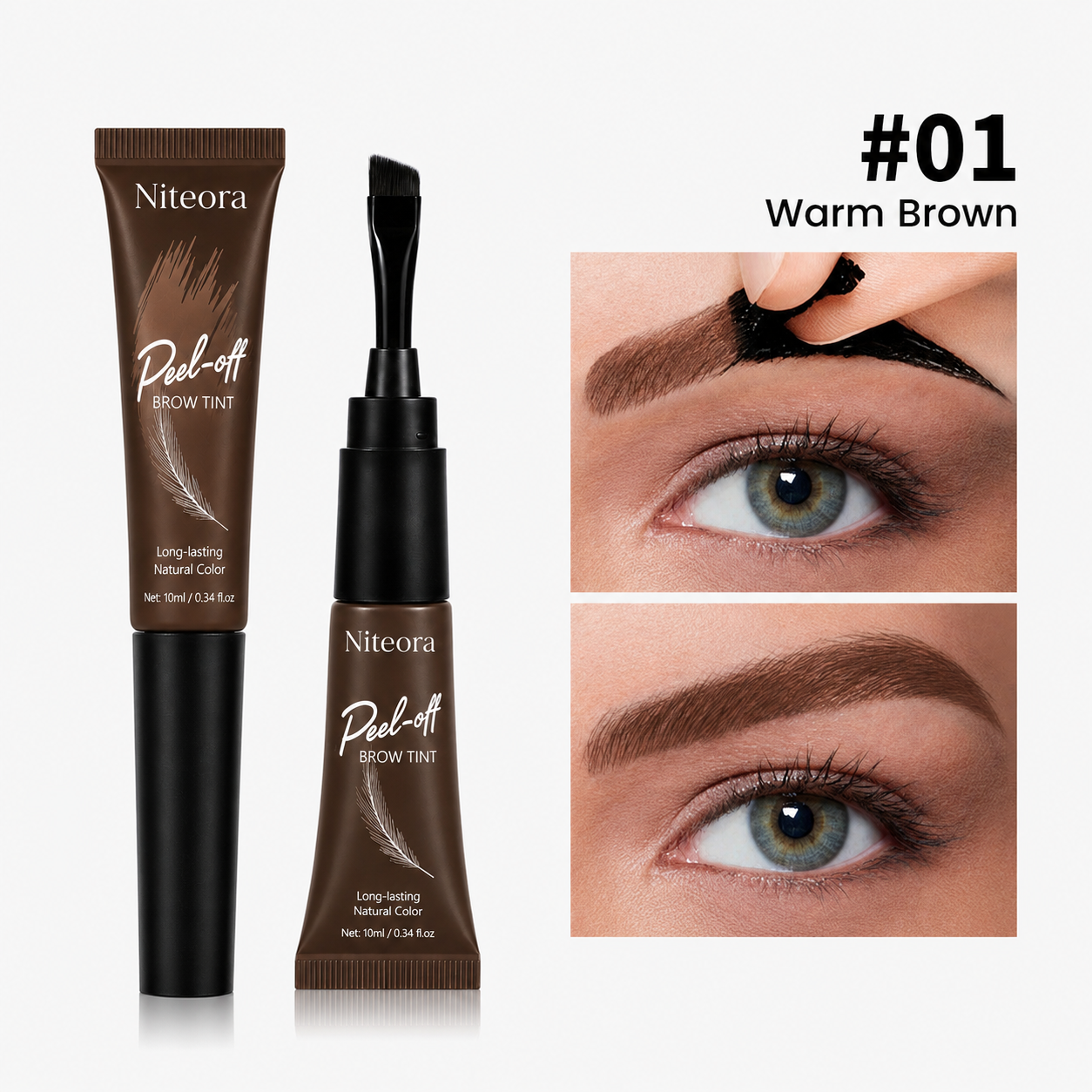 🔥 BEST SELLER | Niteora™ Waterproof Peel-Off Brow Tint  Naturally Defined Brows That Last For Days — No Daily Makeup Needed