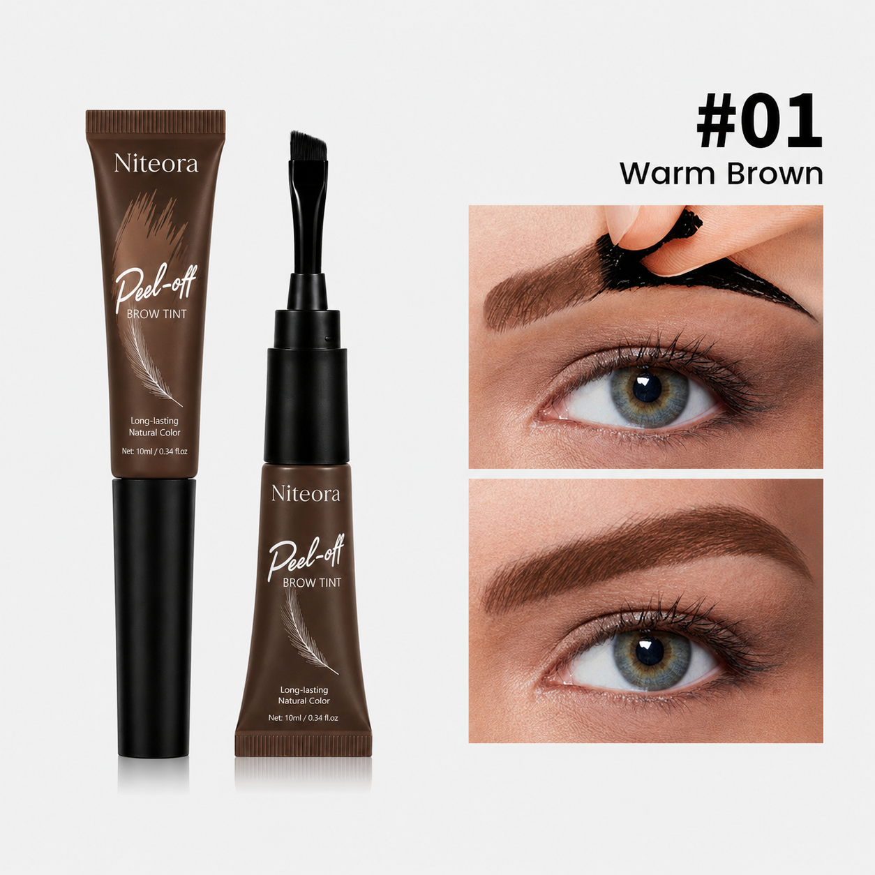 🔥 BEST SELLER | Niteora™ Waterproof Peel-Off Brow Tint  Naturally Defined Brows That Last For Days — No Daily Makeup Needed