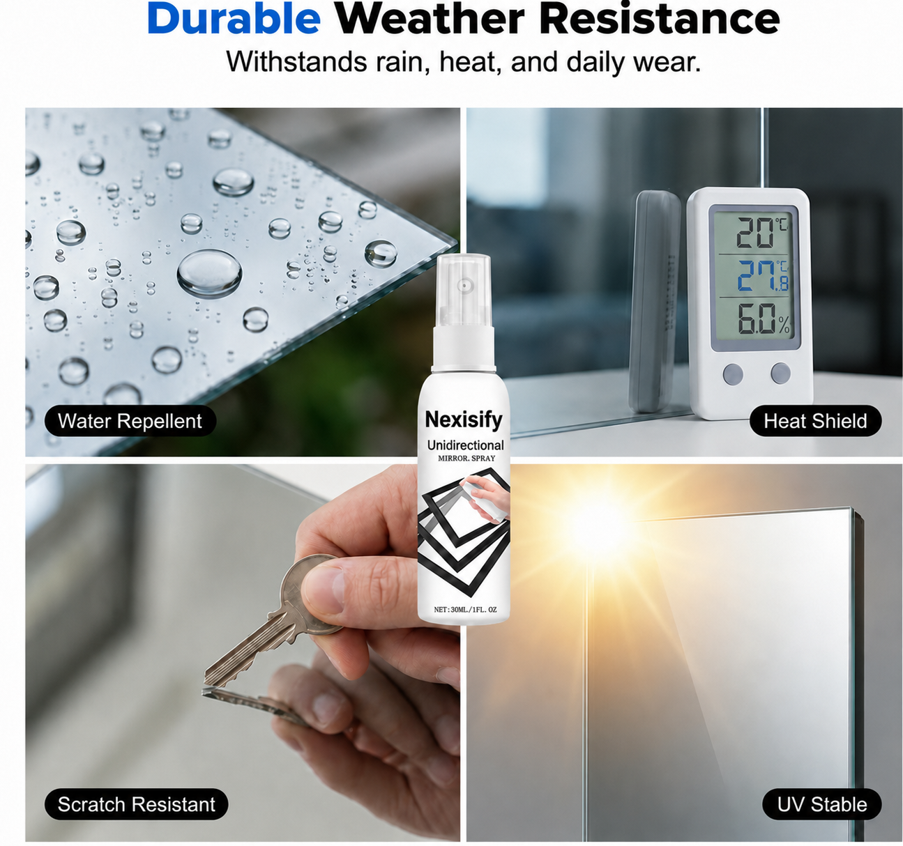 49% OFF Reflective Window Spray | One-Way Mirror Privacy Shield for Home & Car