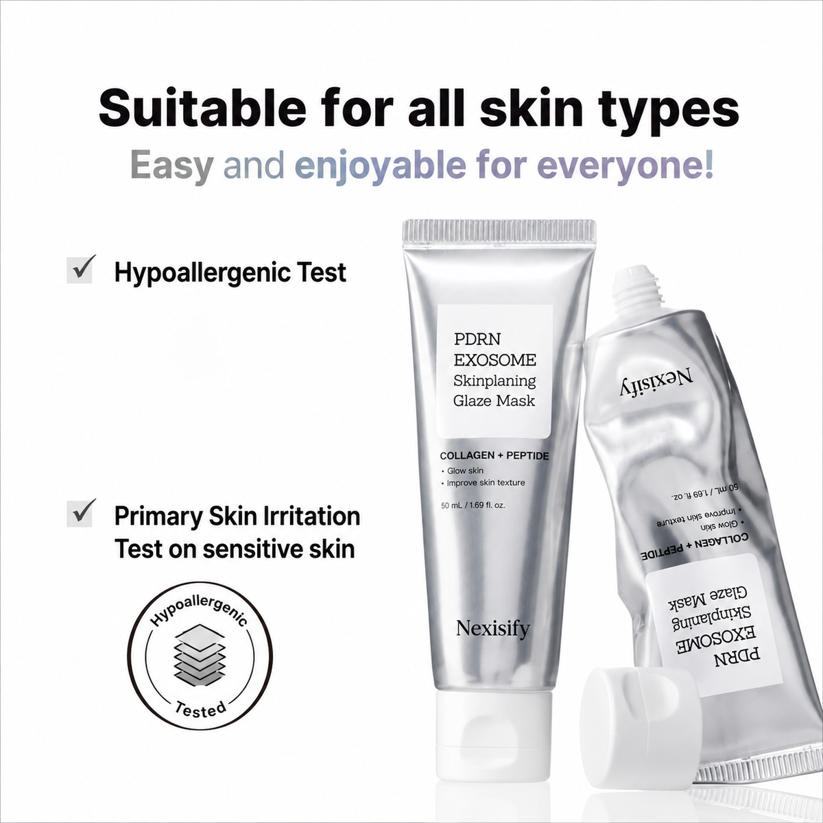 PDRN Exosome Overnight Glaze Peel-Off Mask  Hydrate, smooth and reveal a fresh glazed-looking glow while you sleep.