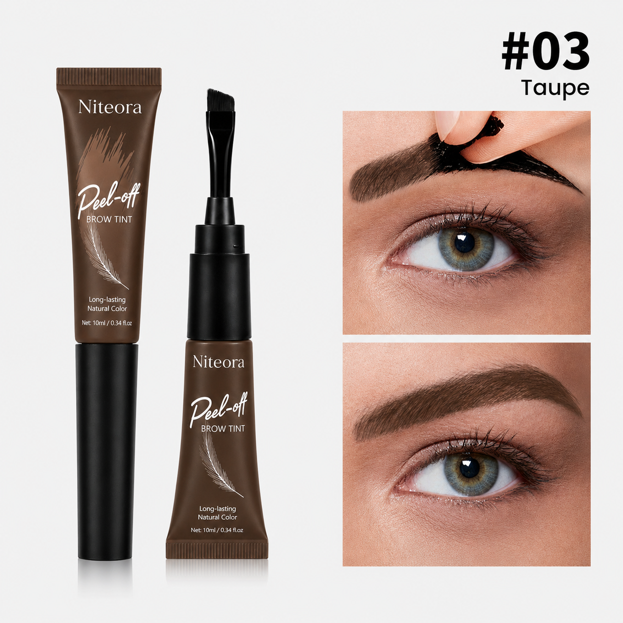🔥 BEST SELLER | Niteora™ Waterproof Peel-Off Brow Tint  Naturally Defined Brows That Last For Days — No Daily Makeup Needed