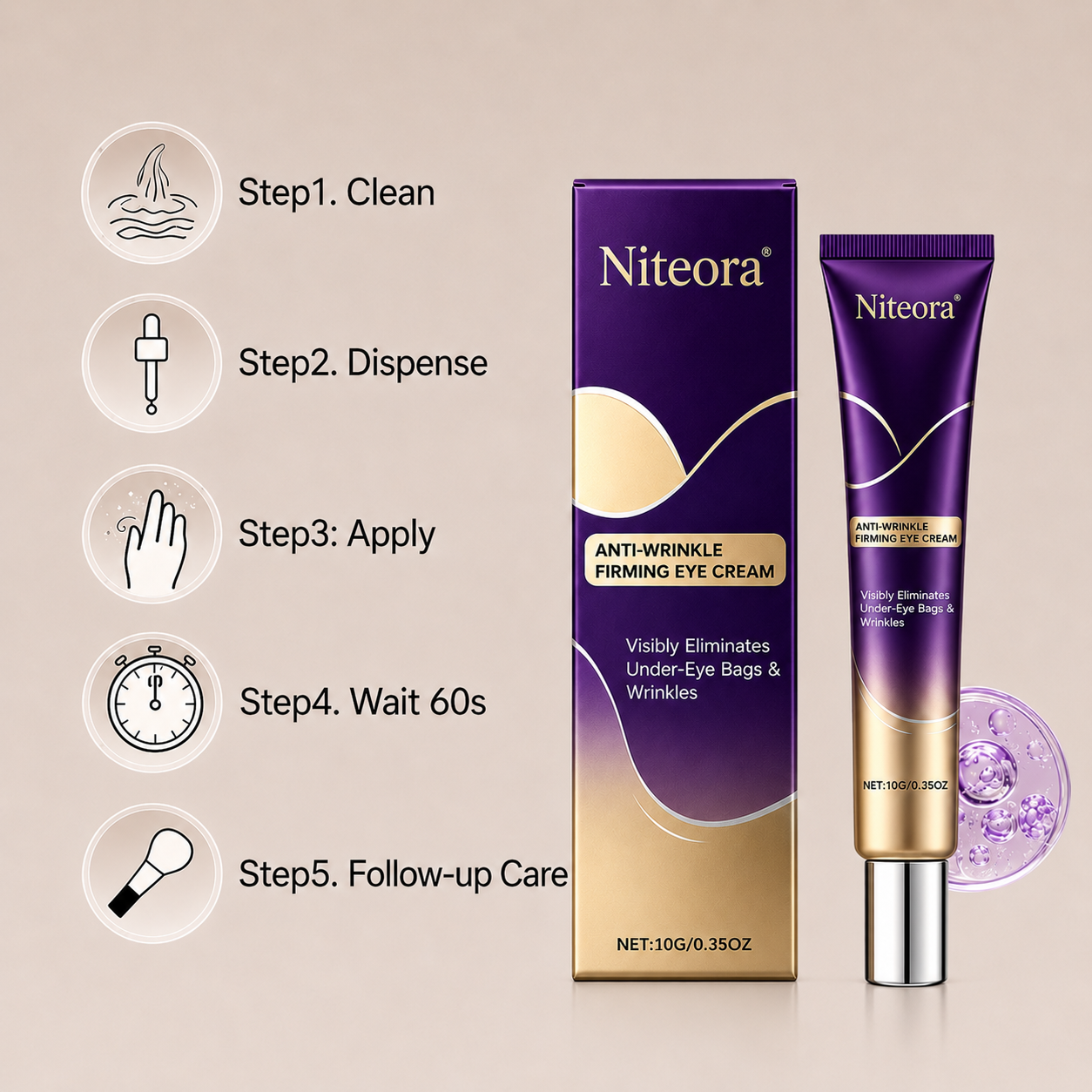 Niteora™ Quick Face Fix Temporary Tightener – Instant visible results in 30 seconds