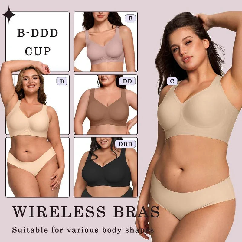 🔥LAST DAY PROMOTION - 50% OFF | Niteora Women Jelly Bras 🌈 Wirefree Full Coverage No Underwire Everyday Bras