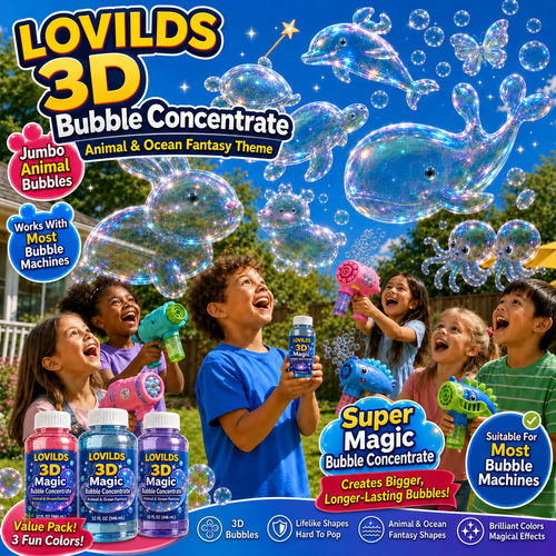 LOVILDS  3D Bubble Concentrate Animal &Ocean Fantasy Theme