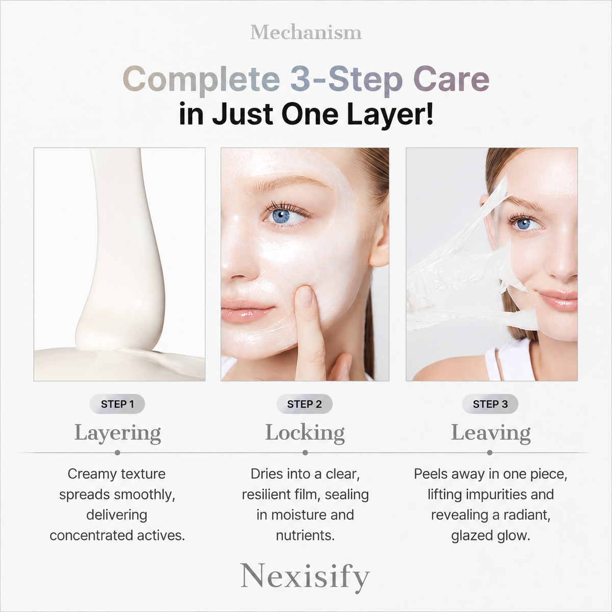 PDRN Exosome Overnight Glaze Peel-Off Mask  Hydrate, smooth and reveal a fresh glazed-looking glow while you sleep.
