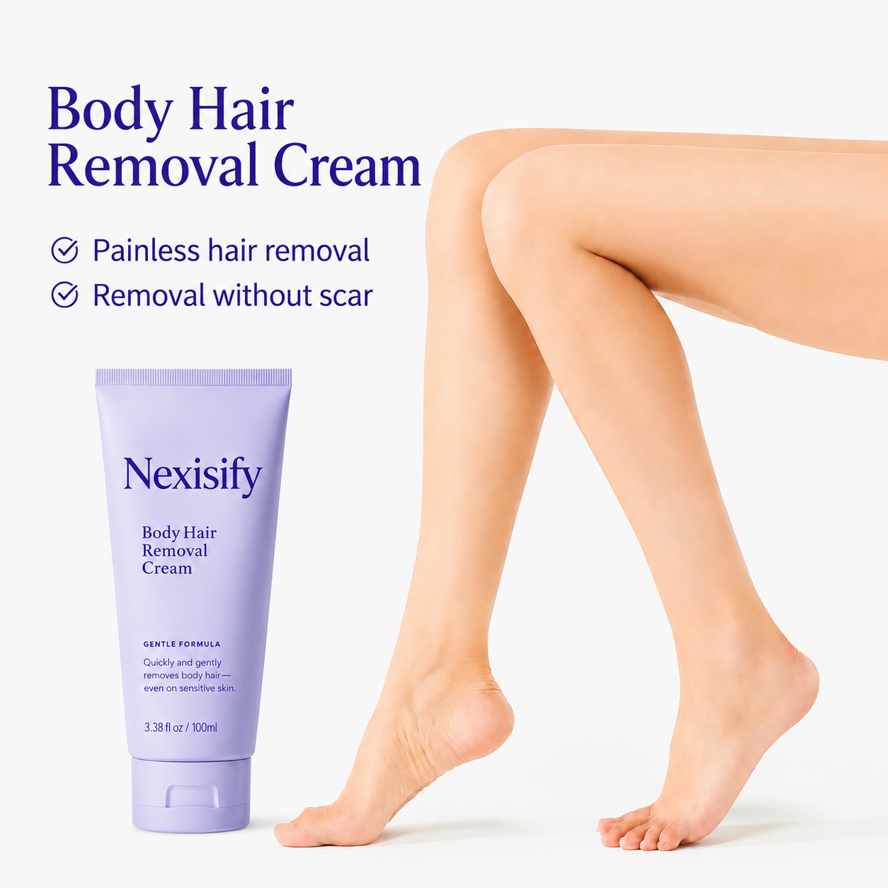 Flawless Skin Hair Removal Cream | Gentle 5-Minute Body Hair Removal