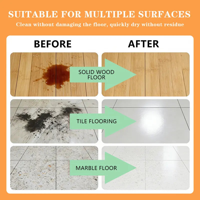 Floor Cleaning Tablets - Safe for Wood Tile Marble Quick Dry No Residue 12 Tablets Lemon Scent
