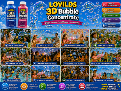 LOVILDS  3D Bubble Concentrate Animal &Ocean Fantasy Theme
